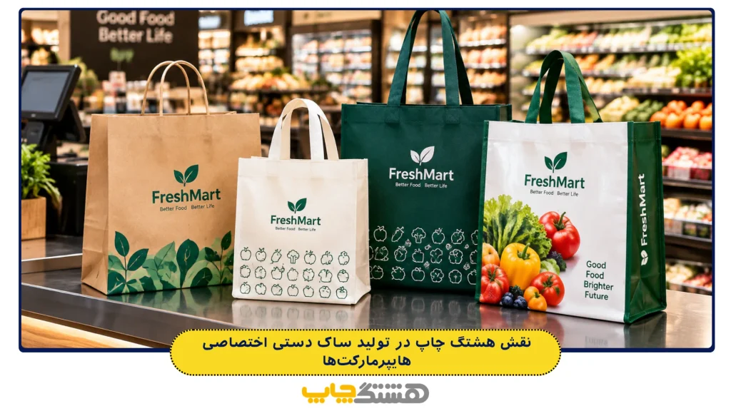 نقش هشتگ چاپ در تولید ساک دستی اختصاصی هایپرمارکتها