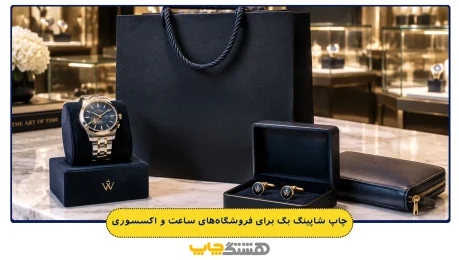 چاپ شاپینگ بگ برای فروشگاه‌های ساعت و اکسسوری
