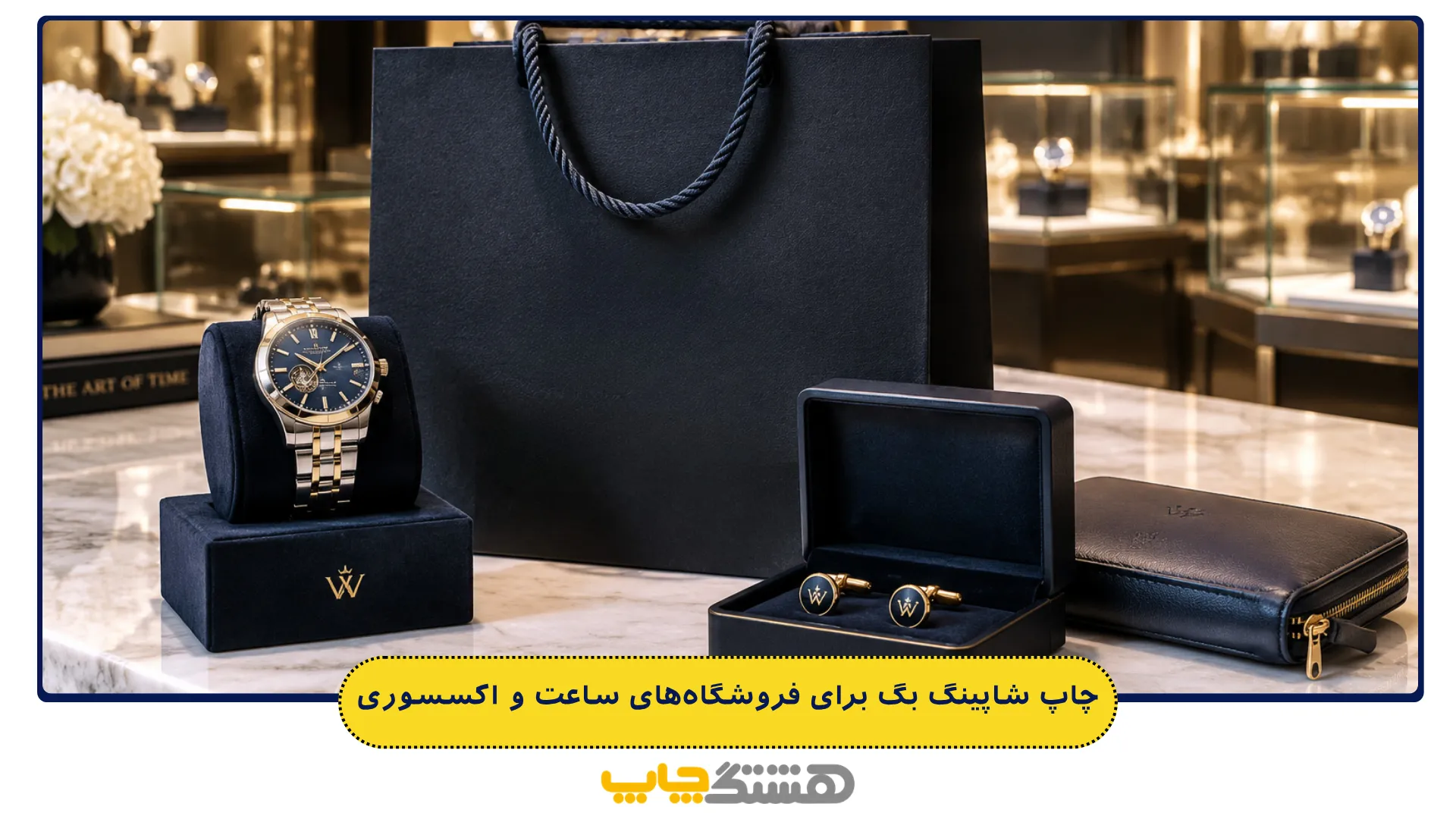 چاپ شاپینگ بگ برای فروشگاه‌های ساعت و اکسسوری